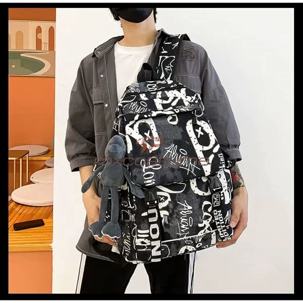 Designer Personalized Diy Graffiti Pattern Large Capacity Fashion Doodle Backpack Accessories