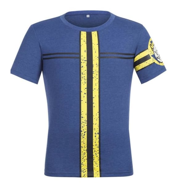 Fallout 4 Vault 111 Cosplay Blue Cotton T-Shirt Shirts