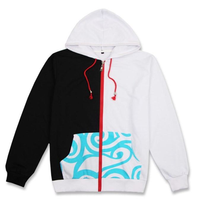 Gintama Sakata Gintoki Cosplay Black&white Hoodie Hoodies