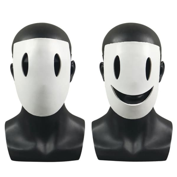High-Rise Invasion Tenku Shinpan White Smile Latex Mask Halloween Cosplay