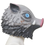 Kimetsu No Yaiba Demon Slayer Hashibira Inosuke Cosplay Latex Mask