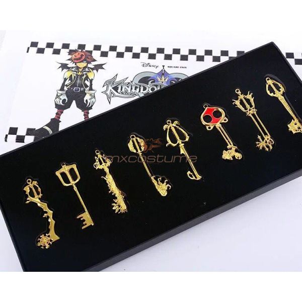 Kingdom Hearts Sora Cosplay Necklace With Key Chain Shape Accessories