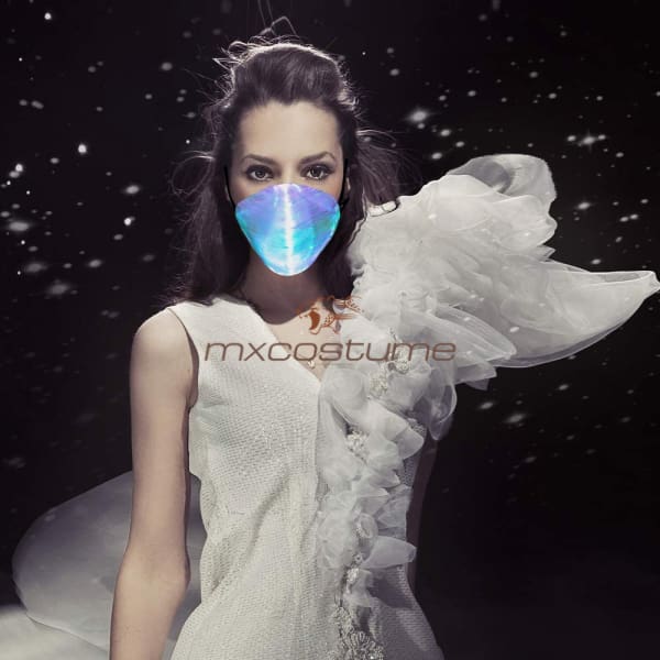 Led Rave Face Mask LED Rave Mask 7 Colors Luminous Light Up Face Mask – Mxcostume