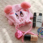 Pink Plush Makeup Cosmetic Storage Cute Handbag Bag Organizer Accessories