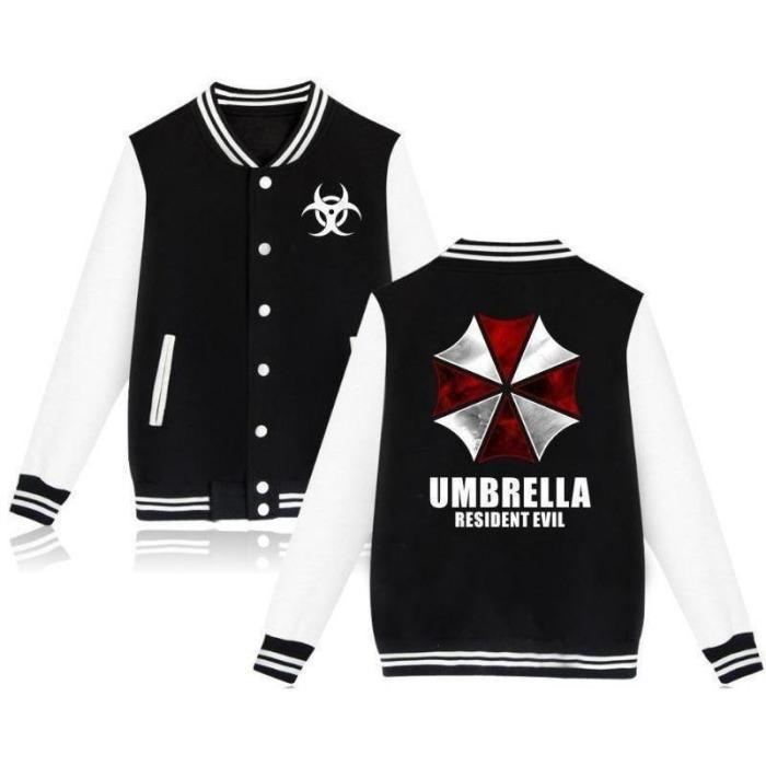 Resident Evil Umbrella Baseball Uniform Hoodie Hoodies