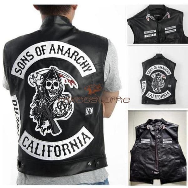 Sons Of Anarchy Cosplay Pu Leather Vest Costumes