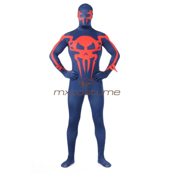 Spider-Man 2099 Miguel Ohara Blue Tights Jumpsuits Cosplay Costume Costumes