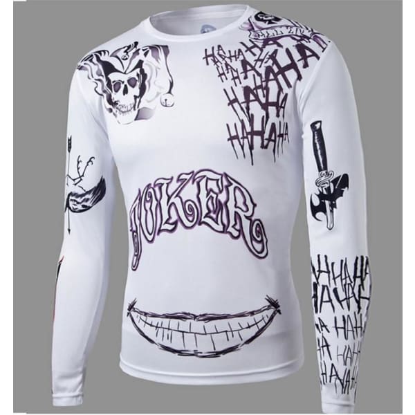Suicide Squad Joker Cosplay T-Shirt With Long Sleeves Shirts