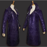 Suicide Squad Joker Purple Cloak Coat Cosplay Costume Costumes