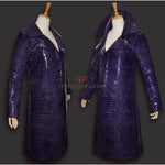 Suicide Squad Joker Purple Cloak Coat Cosplay Costume Costumes