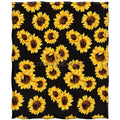 Sunflower Plush Blanket Flowers Pattern Throw For Bed And Sofa 59X47