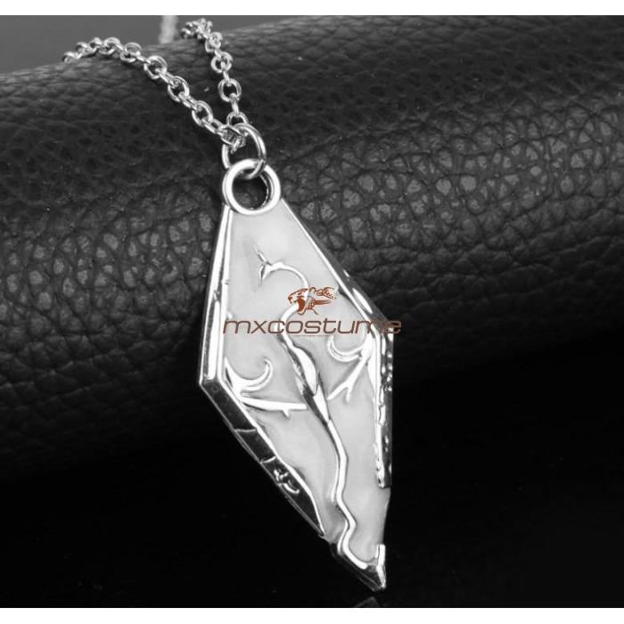 The Elder Scrolls Skyrim Dragon Luminous Pendant Necklace Accessories